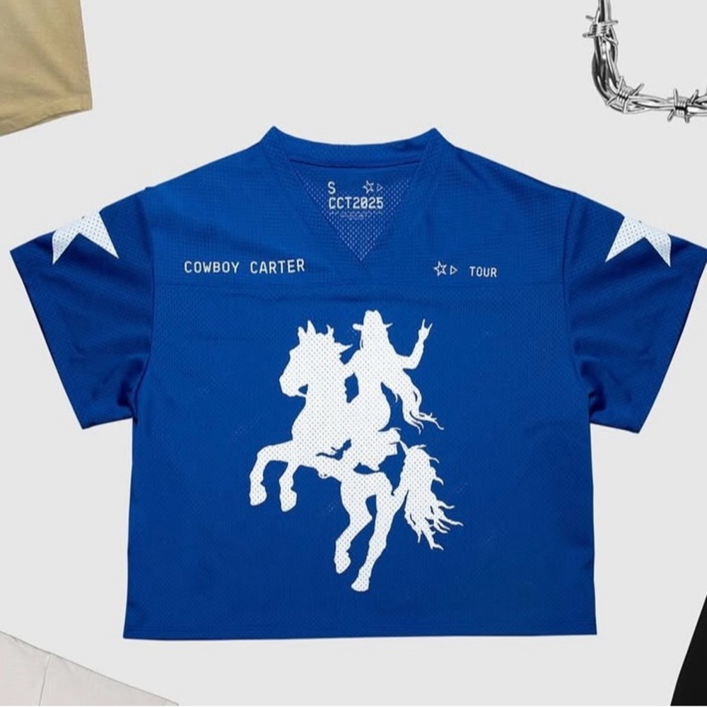 Beyoncé Cowboy Carter Blue Jersey – Large